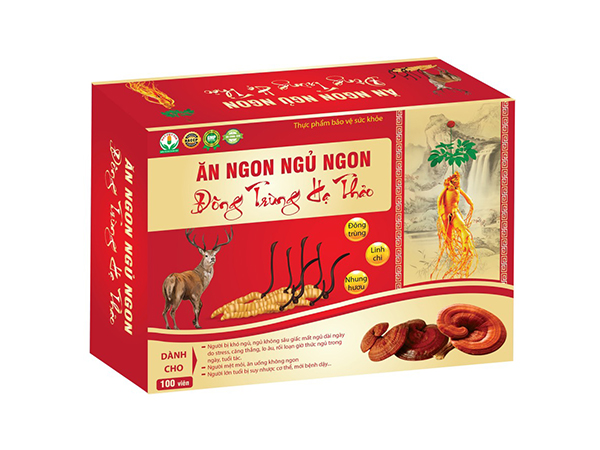 Viên uống Đạt Phú Tín Đông Trùng Hạ Thảo ăn ngon ngủ ngon (Hộp 100 viên)