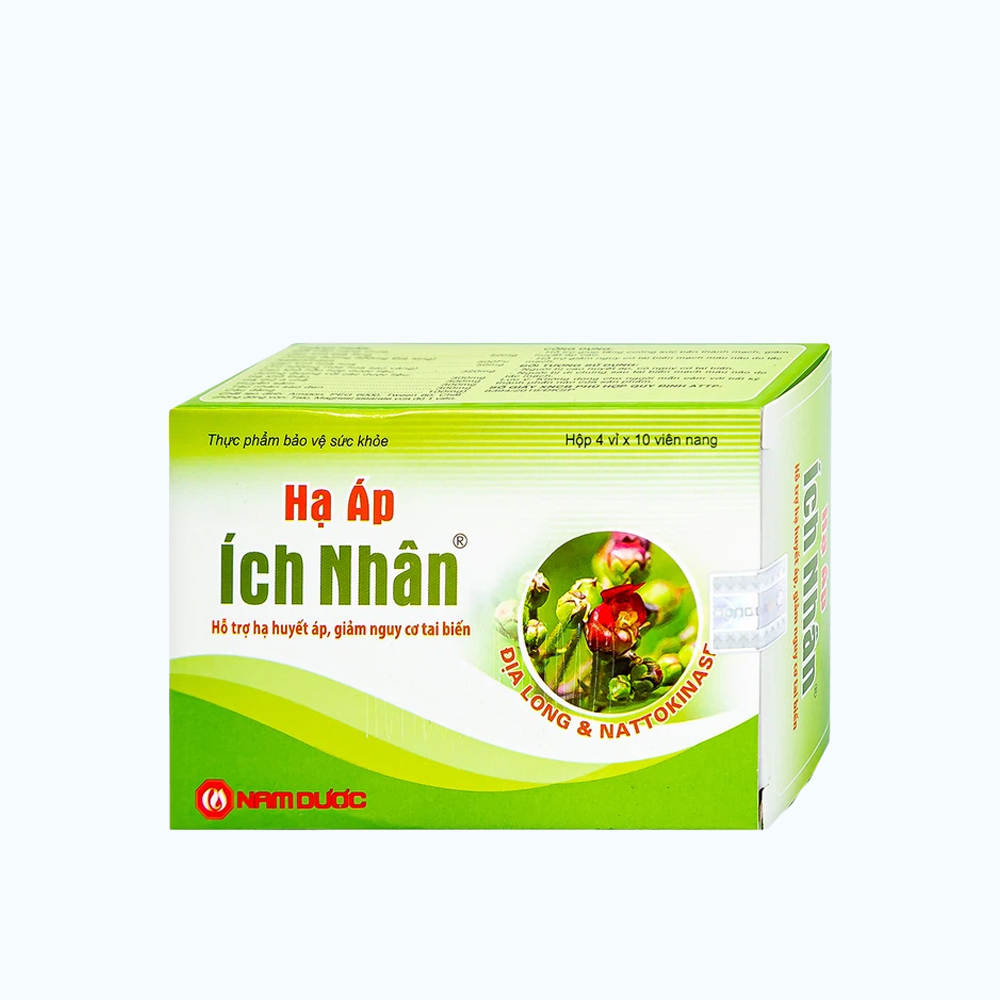 Viên uống Nam Dược Hạ Áp Ích Nhân giúp hỗ trợ ổn định huyết áp (Hộp 40 viên)