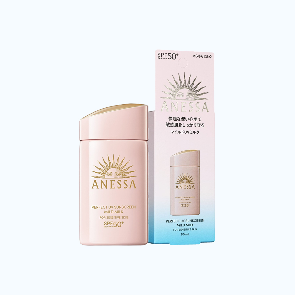 Sữa Chống Nắng Anessa Cho Da Nhạy Cảm Perfect UV Mild Milk SPF50+/PA++++ 60ml
