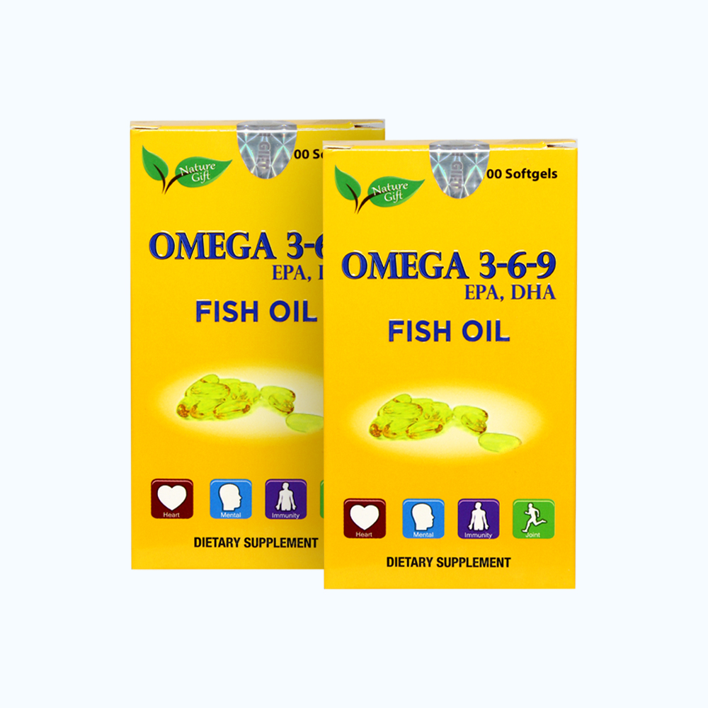 Combo 2 hộp viên uống Nature Gift Fish Oil Omega 369 hỗ trợ bổ não, mắt và tim (Hộp 100 viên)