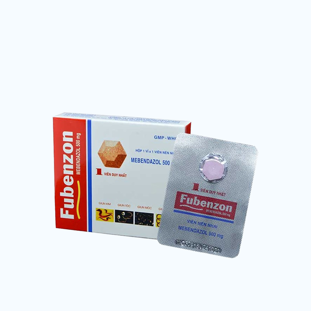 Thuốc Fubenzon 500mg điều trị nhiễm giun (1 vỉ x 1 viên)