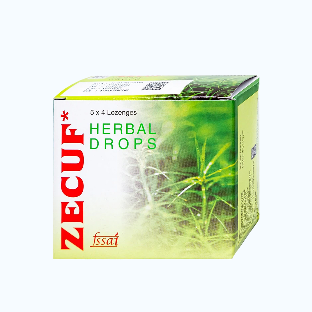 Kẹo ngậm Zecuf (Hộp 20 viên) giúp ấm họng và nhuận phế