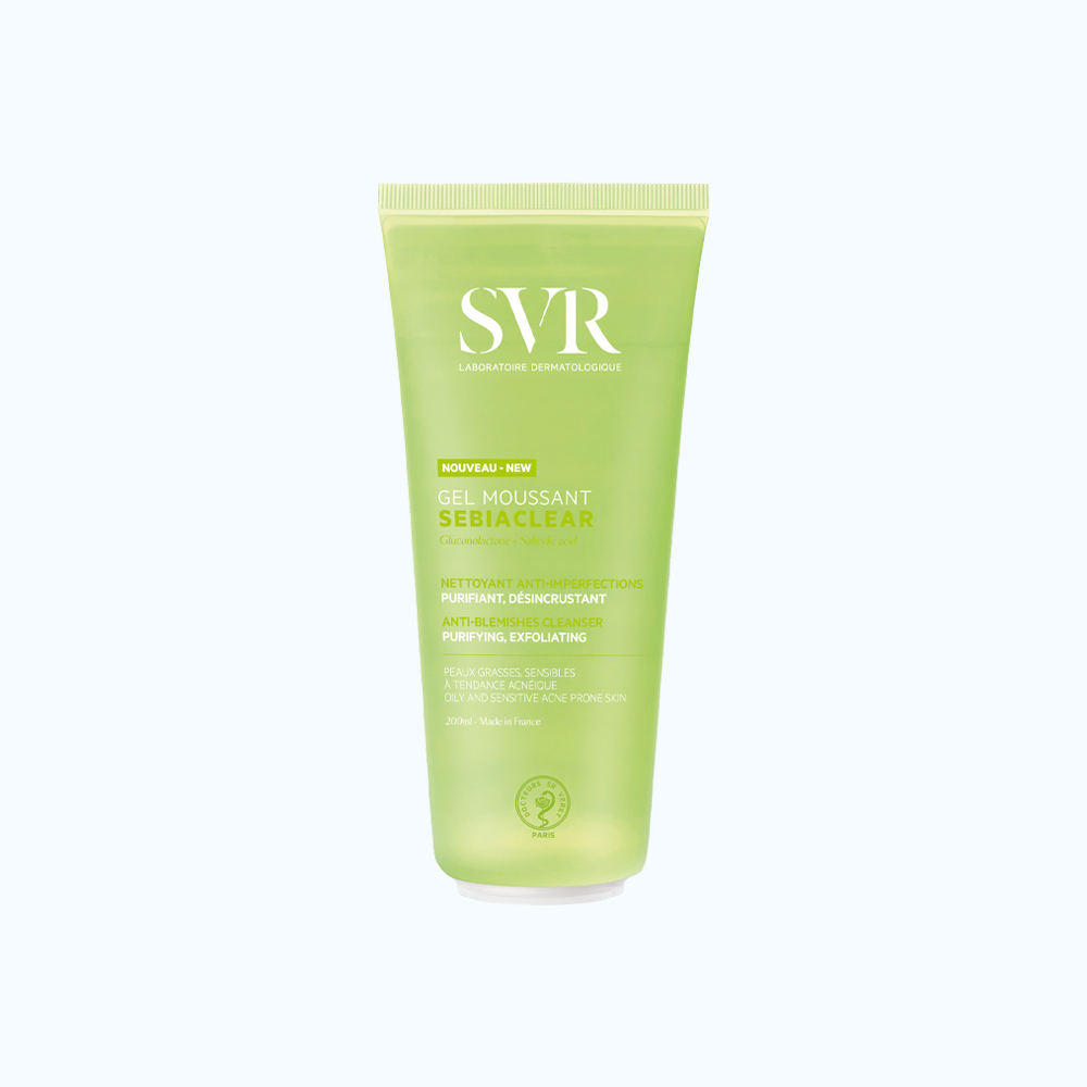 Gel Rửa Mặt SVR Sebiaclear Gel Moussant Không Chứa Xà Phòng Cho Da Dầu Mụn 200ml