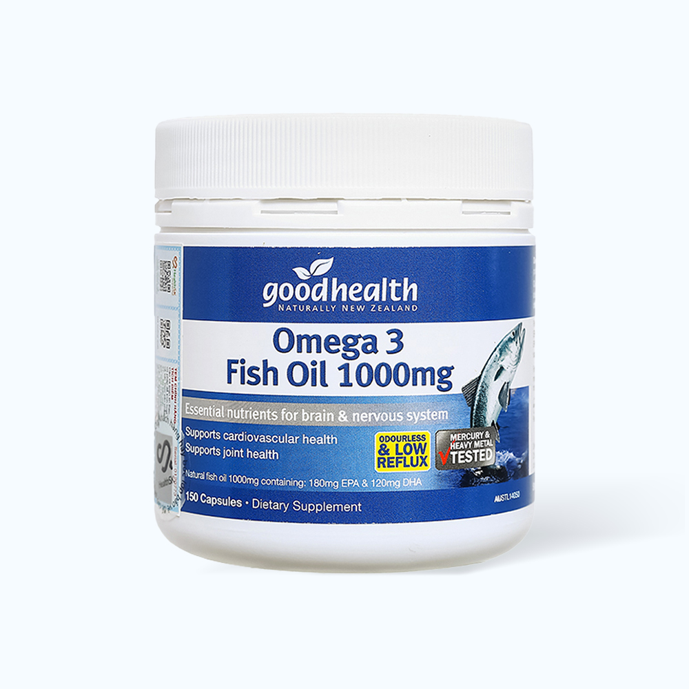Viên dầu cá Goodhealth Omega 3 (Hộp 150 viên) hỗ trợ mắt và tim mạch