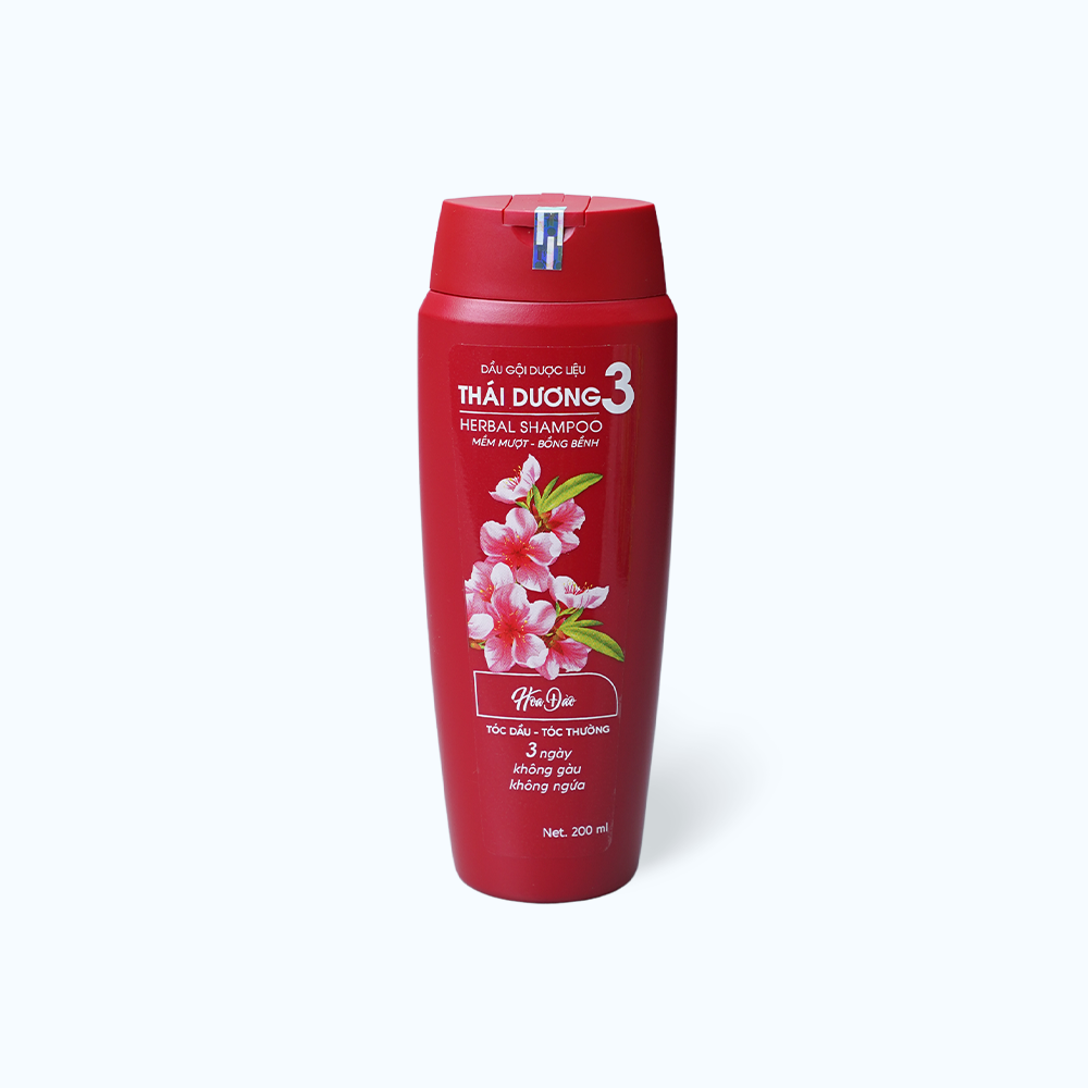 Dầu gội dược liệu Thái Dương 3 hương hoa làm tóc mềm mượt bồng bềnh (chai 3.2ml)