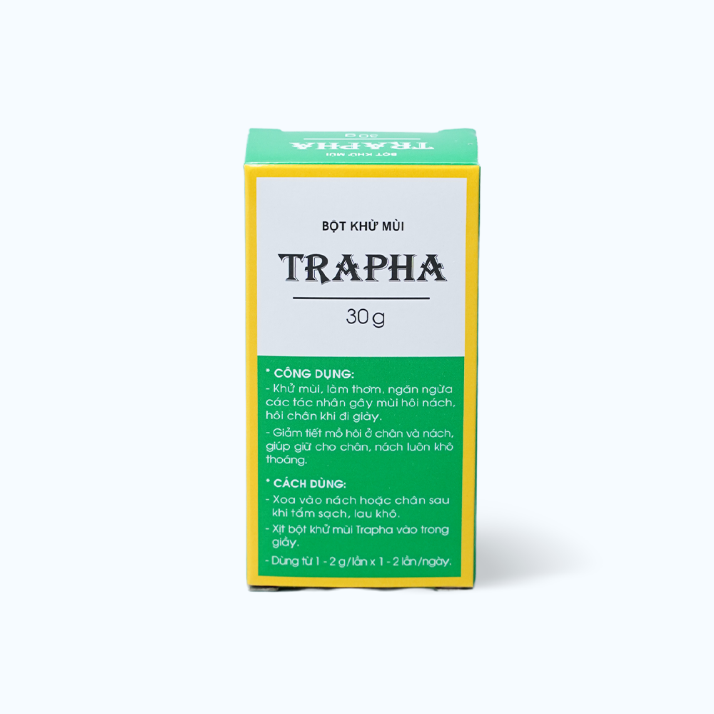 Bột Khử Mùi TRAPHA Hỗ Trợ Khử Mùi (chai 30g)