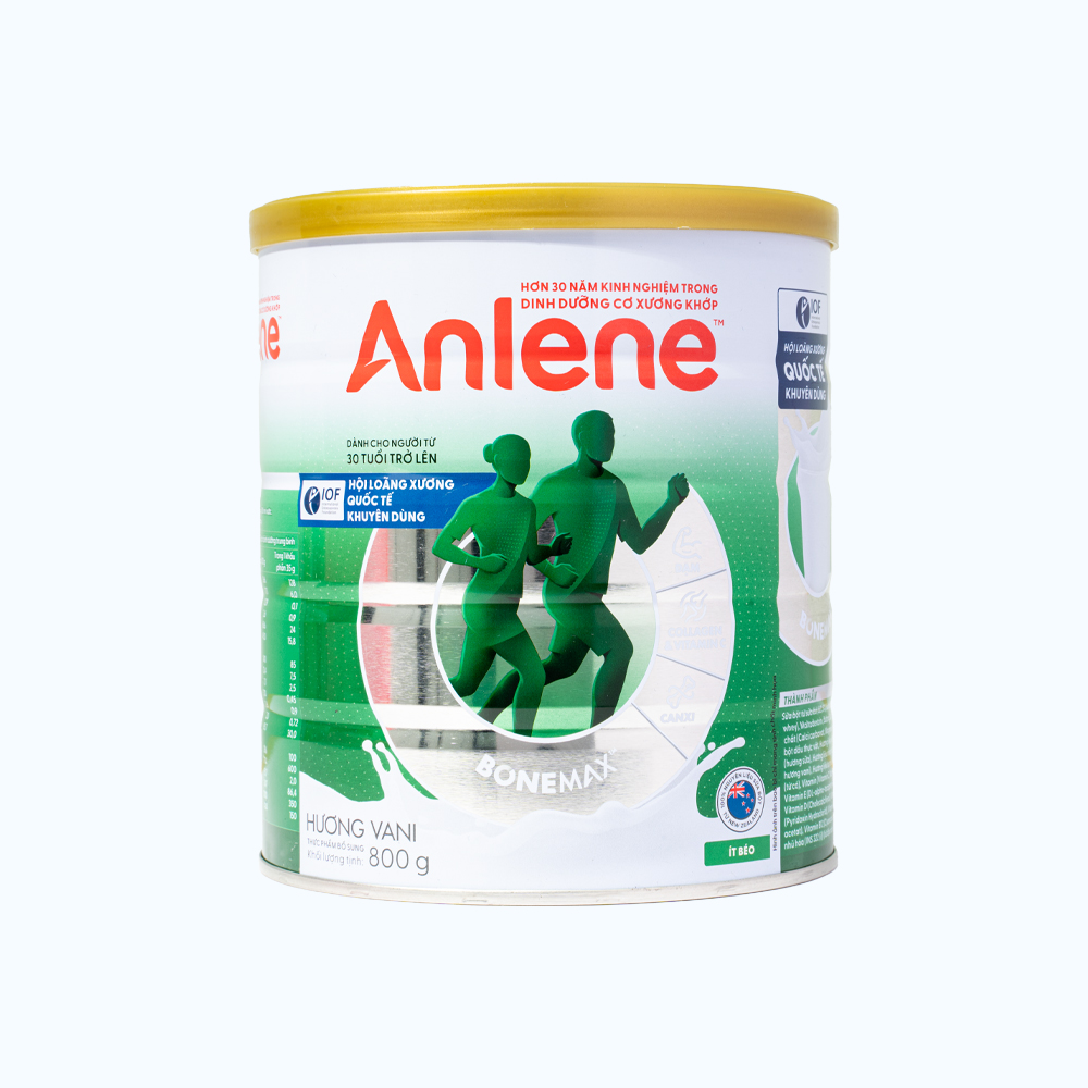 Sữa bột Anlene Gold hương vani hỗ trợ cơ xương khớp (800g)