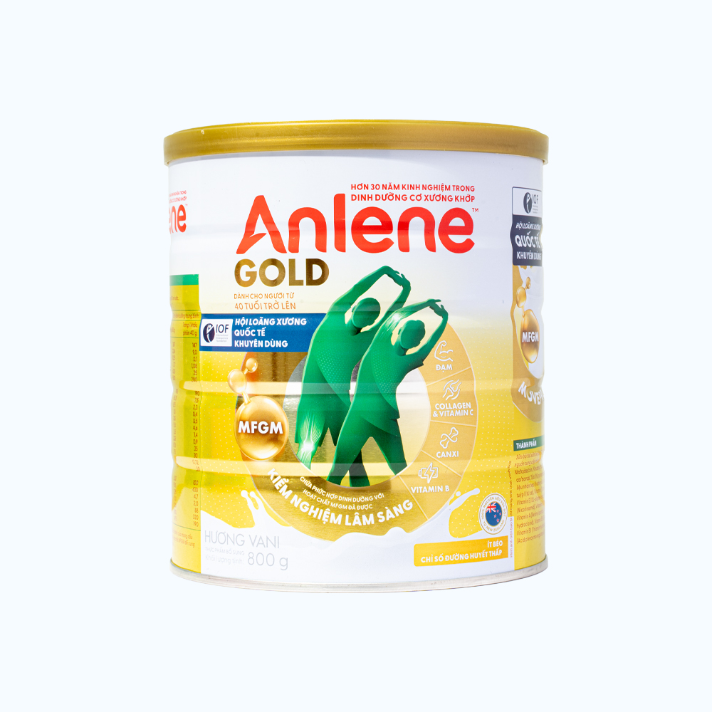 Sữa Anlene Gold 5X 800g hương vani 800g (trên 40 tuổi)