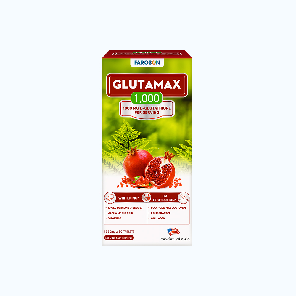 Viên uống Faroson Glutamax 1000 (hộp 30 viên) làm đẹp, chống lão hóa da