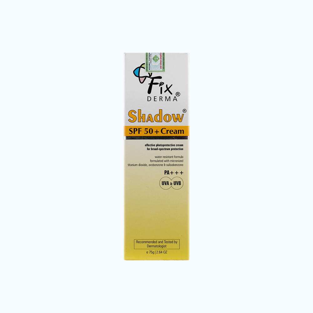 Kem chống nắng Fixderma Shadow SPF 50+/PA+++ giúp dưỡng ẩm và bảo vệ da tuýp 75g