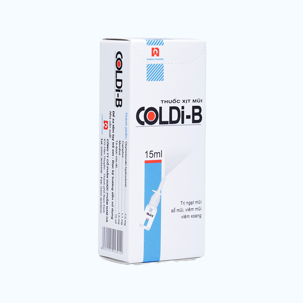 Thuốc xịt mũi Coldi-B giảm ngạt mũi do cảm lạnh, viêm xoang (Chai 15ml)