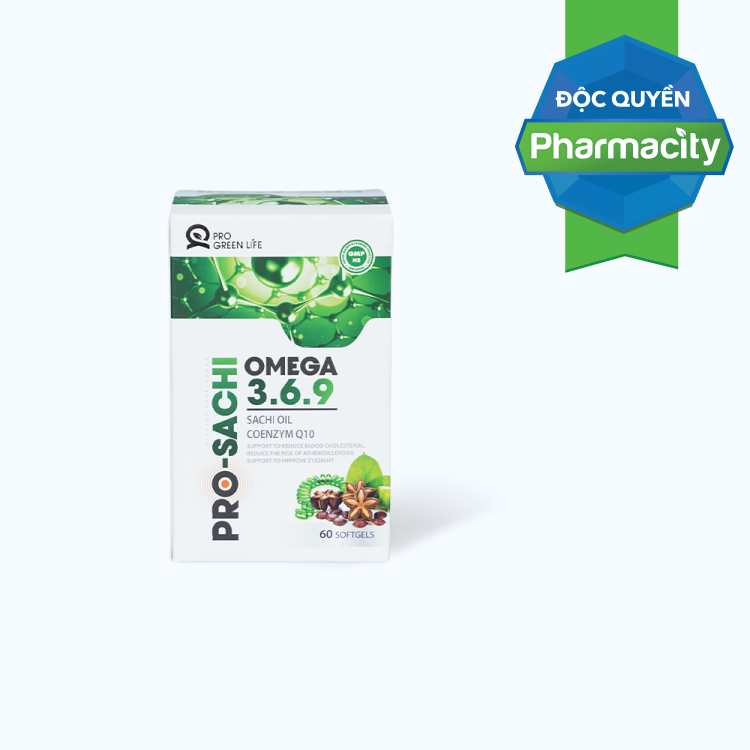 Viên uống Pro-sachi Omega 3.6.9 (Hộp 60 viên) giúp giảm cholesterol máu