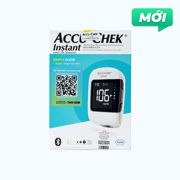 Máy đo đường huyết Accu-Chek Instant theo dõi, kiểm soát lượng đường trong máu