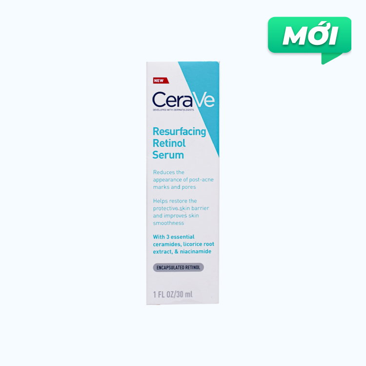 Serum Retinol Giúp Làm Mờ Thâm Mụn Cerave Resurfacing Retinol Serum 30Ml