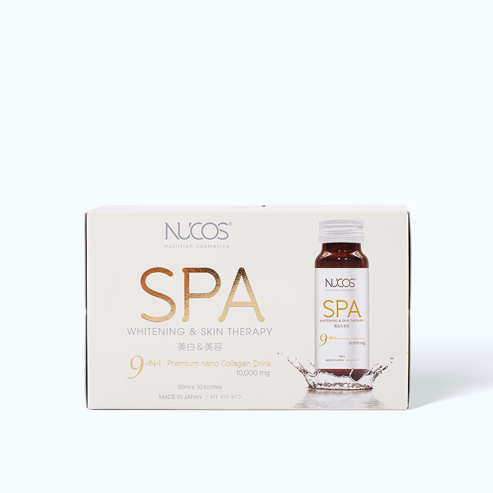 Collagen Nucos Spa 10.000 (Hộp 10 chai) giúp trẻ hóa và làm sáng da
