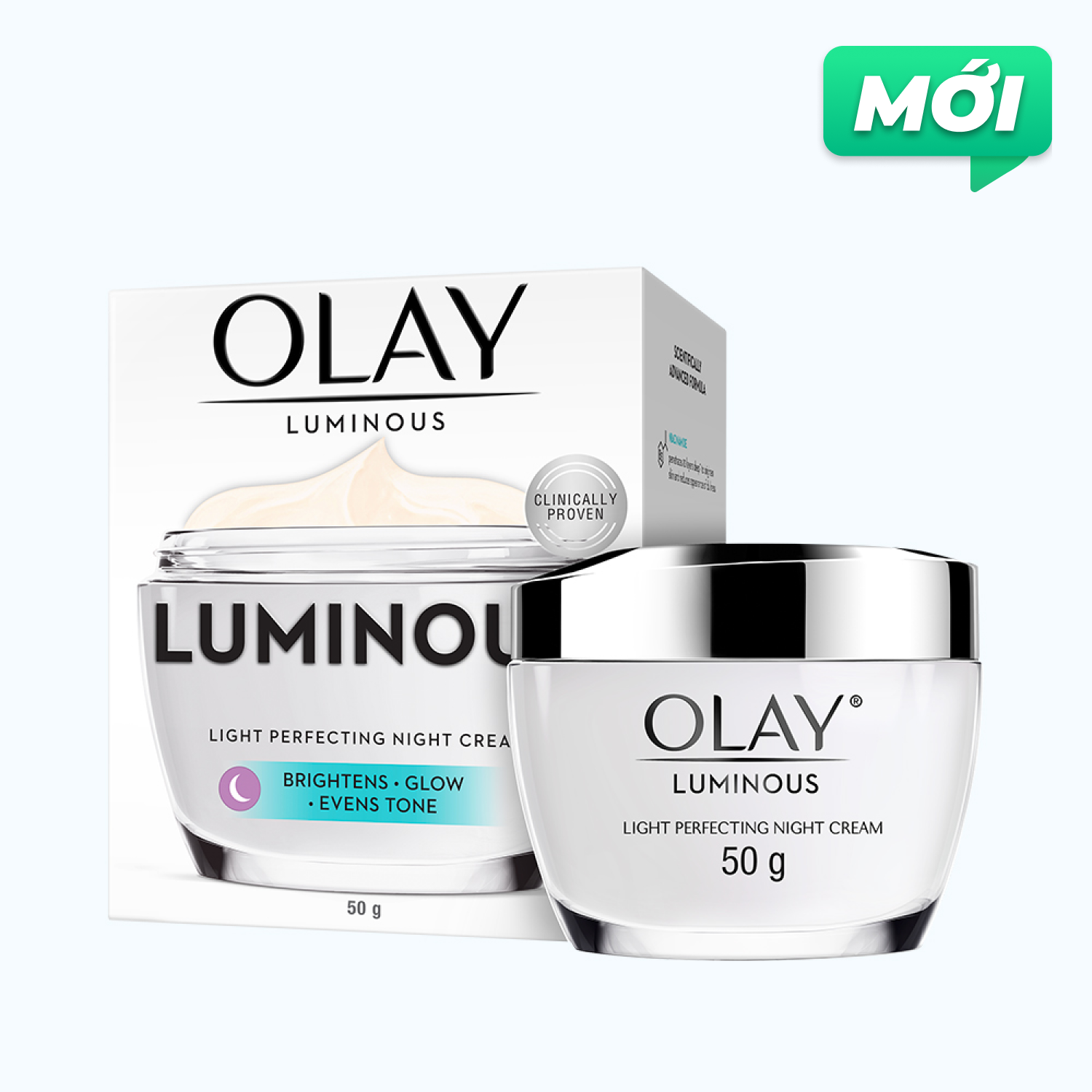 Kem Dưỡng Da Olay Luminous Ban Đêm 50g làm mờ các vết thâm, đốm nâu trên da