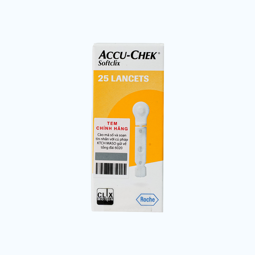 Kim lấy máu Accu-Chek Softclix Roche (Hộp/25 que).