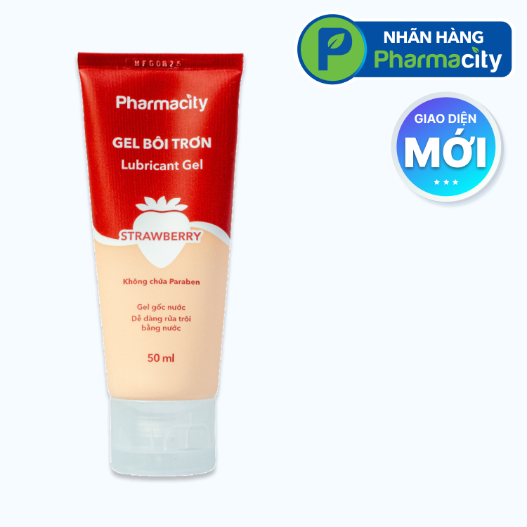 Gel Bôi Trơn Pharmacity Lubricant Gel Strawberry hương dâu (Chai 50ml) - New