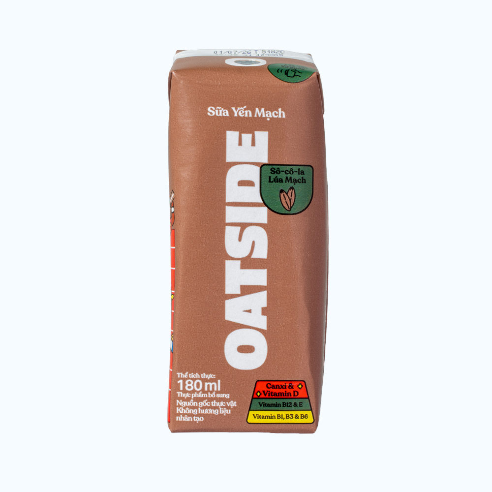Sữa yến mạch Oatside vị socola thơm béo, không lactose (180ml)