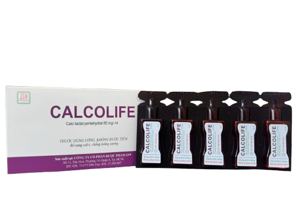 Calcolife 520mg/8ml (Hộp 20 ống)