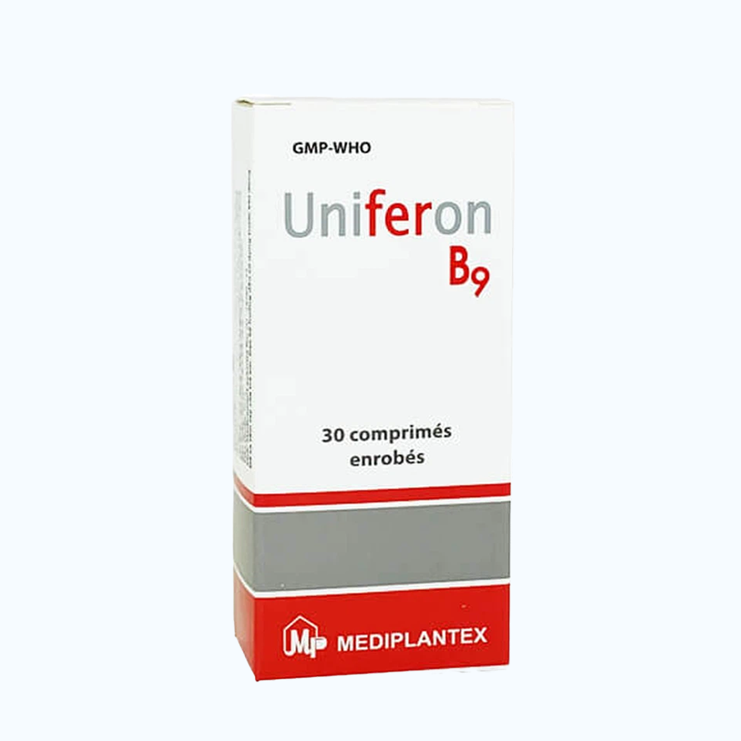 Thuốc bao đường UNIFERON B9 bổ sung sắt, bổ máu (3 vỉ x 10 viên)