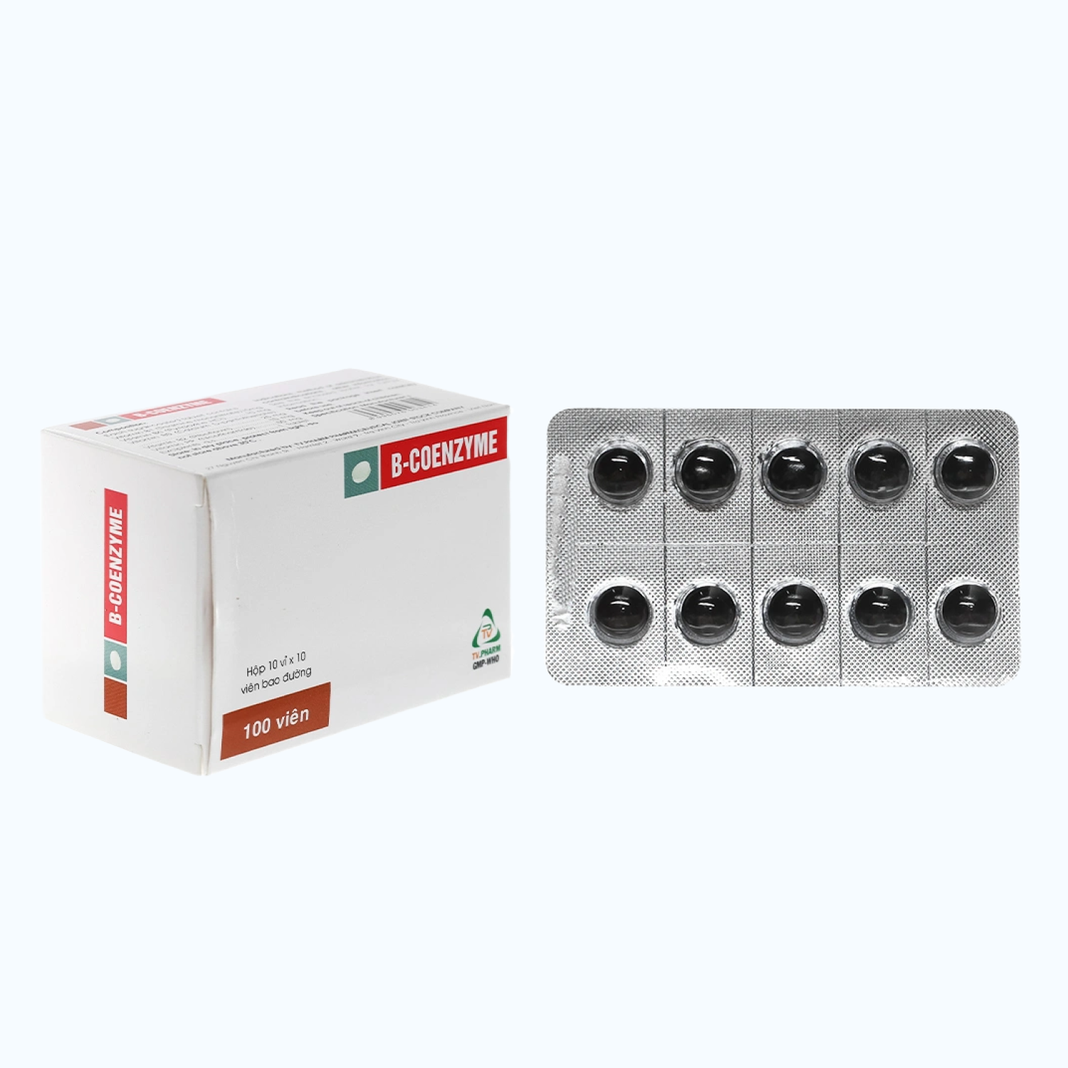 Thuốc B-Coenzyme hỗ trợ bổ sung các Vitamin nhóm B (Hộp 10 vỉ x 10 viên)