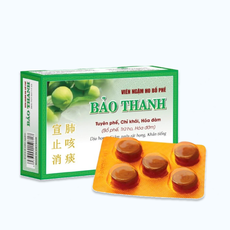 Bảo Thanh Viên Ngậm: Bổ phế, giảm ho (20 vỉ x 5 viên)