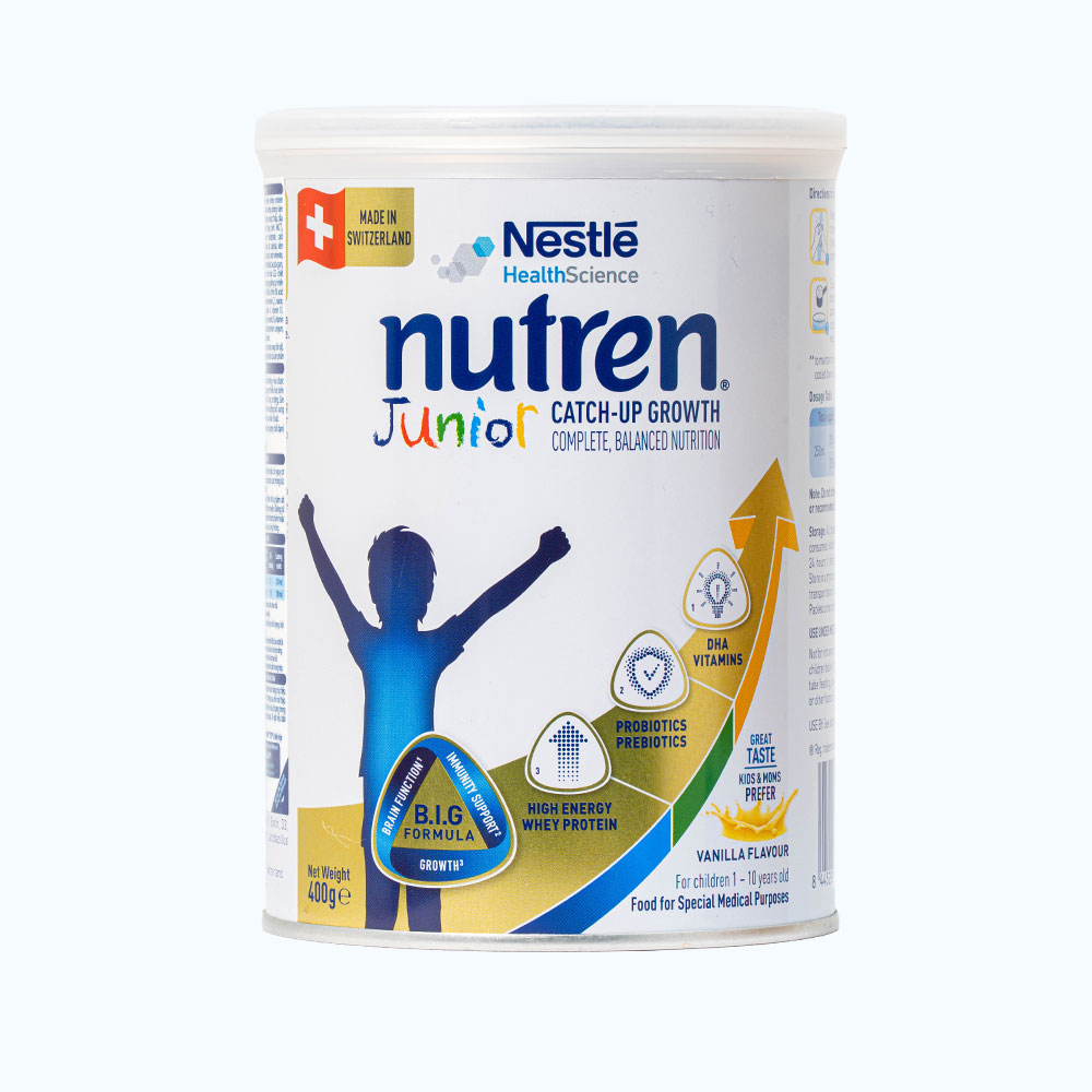 Sữa bột Nestlé Nutren Junior hỗ trợ bé hấp thu dễ dàng (Lon 400g)