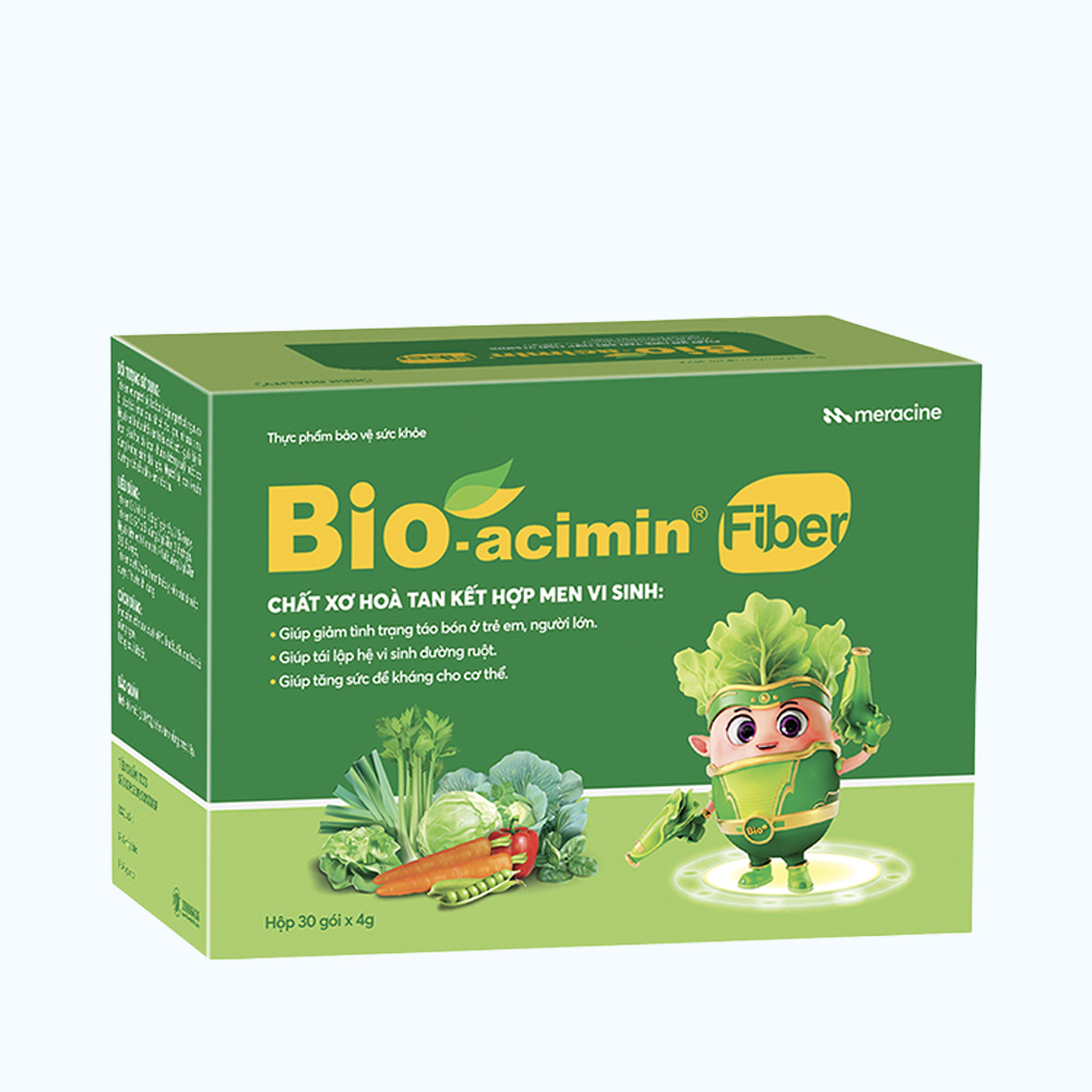 Cốm vi sinh Bio-Acimin Fiber (hộp 30 gói) cải thiện tình trạng táo bón ở trẻ