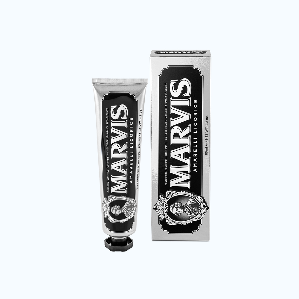 Kem Đánh Răng Marvis Amarelli Licorice làm trắng vết ố vàng trên răng (85ml)