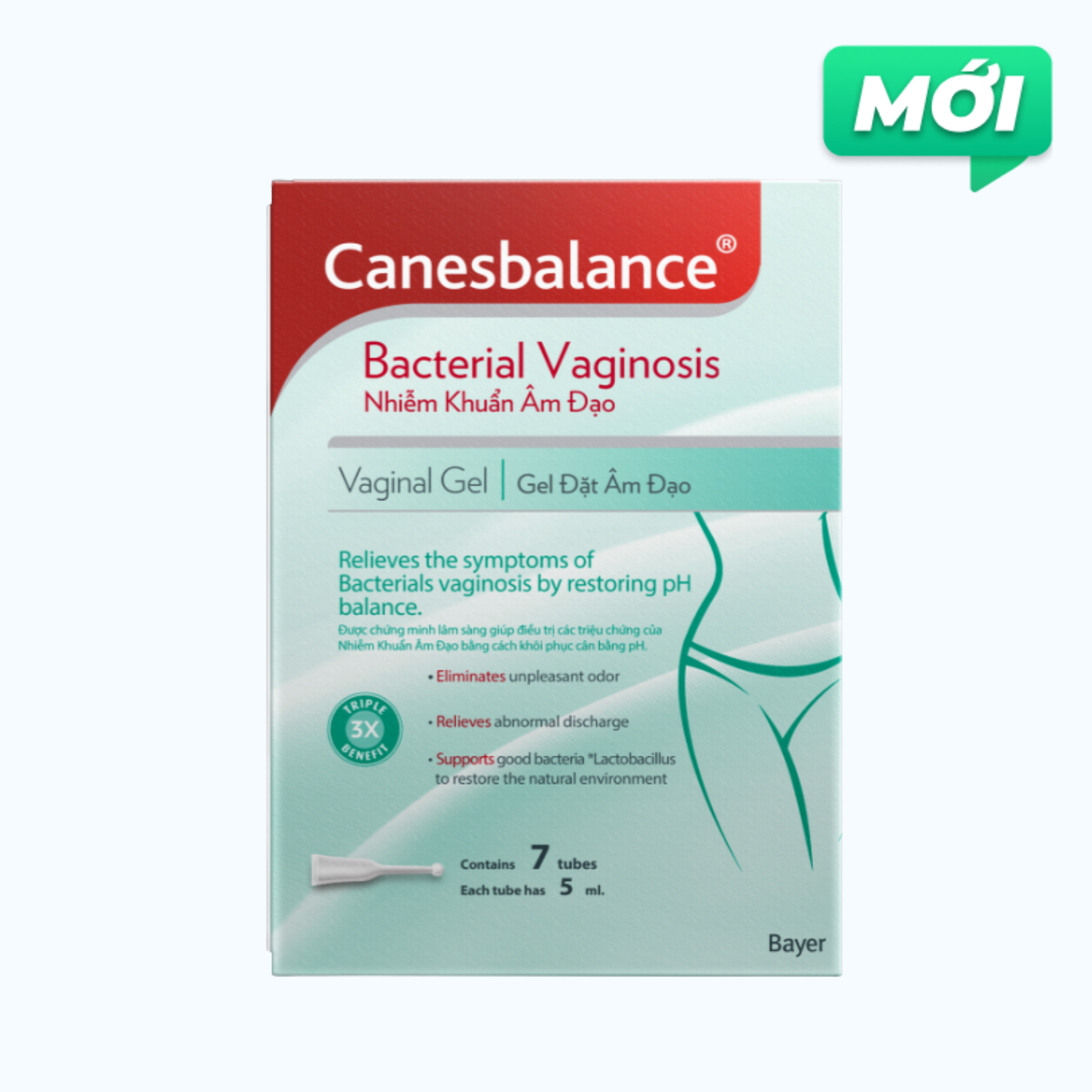 Gel đặt âm đạo Canesbalance trị viêm âm đạo do vi khuẩn