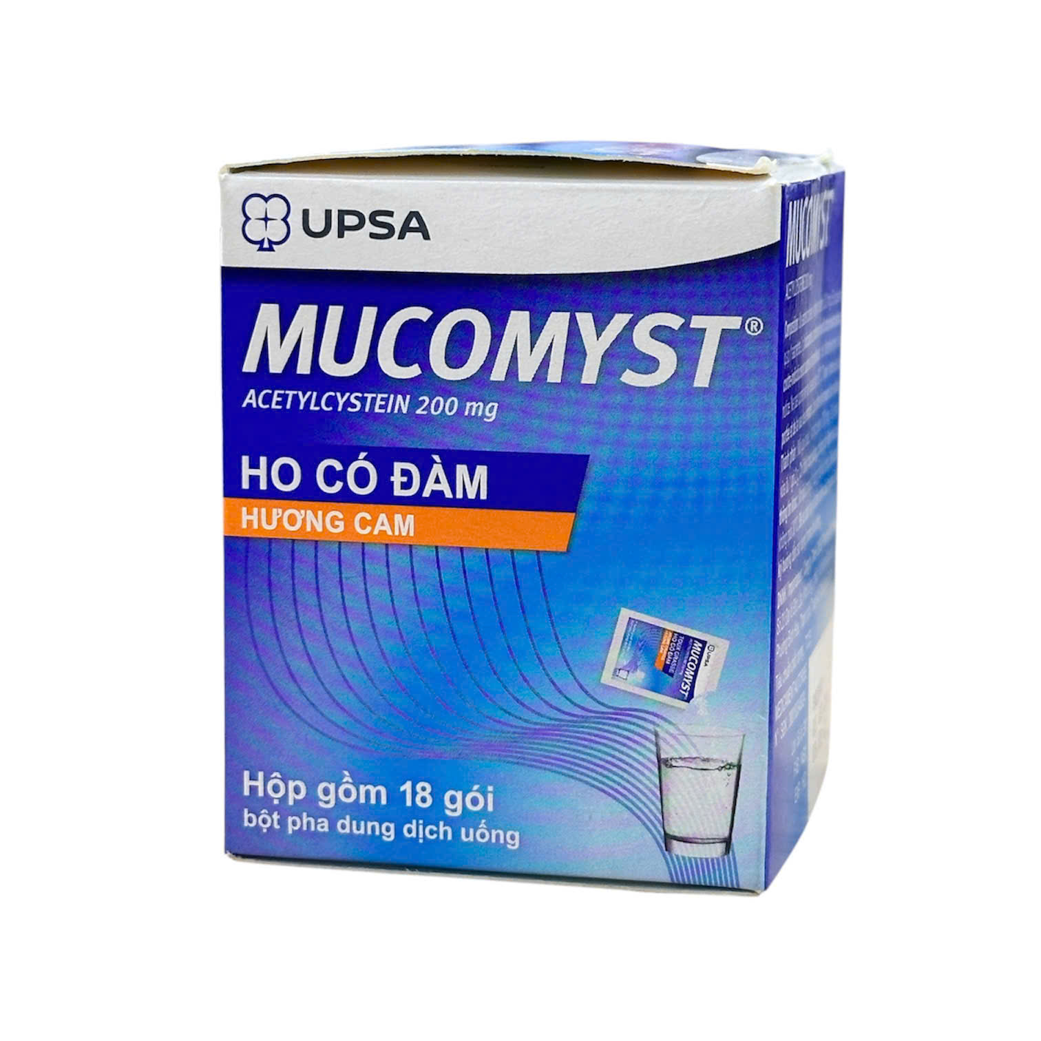 MUCOMYST (200MG SACHETS B/18) điều trị các rối loạn của sự tiết phế quản