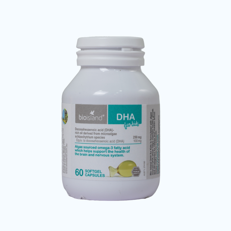 Viên uống Bioisland DHA For Kids Bổ Sung DHA Giúp Cải Thiện Trí Não và Thị Lực Cho Trẻ (Hộp 60 viên)