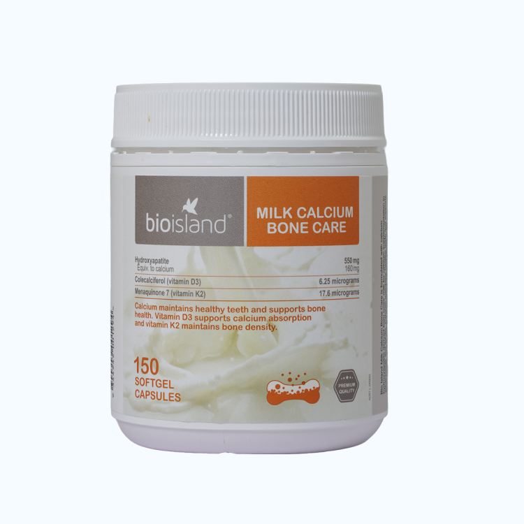 Bio Island Milk Calcium Bone Care bổ sung canxi, hỗ trợ xương (150 viên)