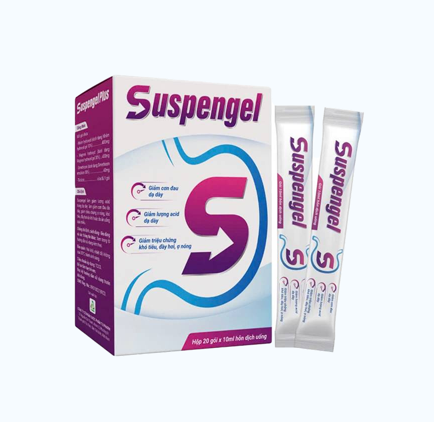 Thuốc Suspengel TV.Pharm (20 gói x 10g) giảm viêm loét dạ dày tá tràng hiệu quả