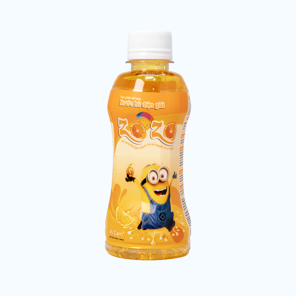 Nước bù điện giải ZOZO vị cam bổ sung vitamin và khoáng chất yếu (Chai 250ml)