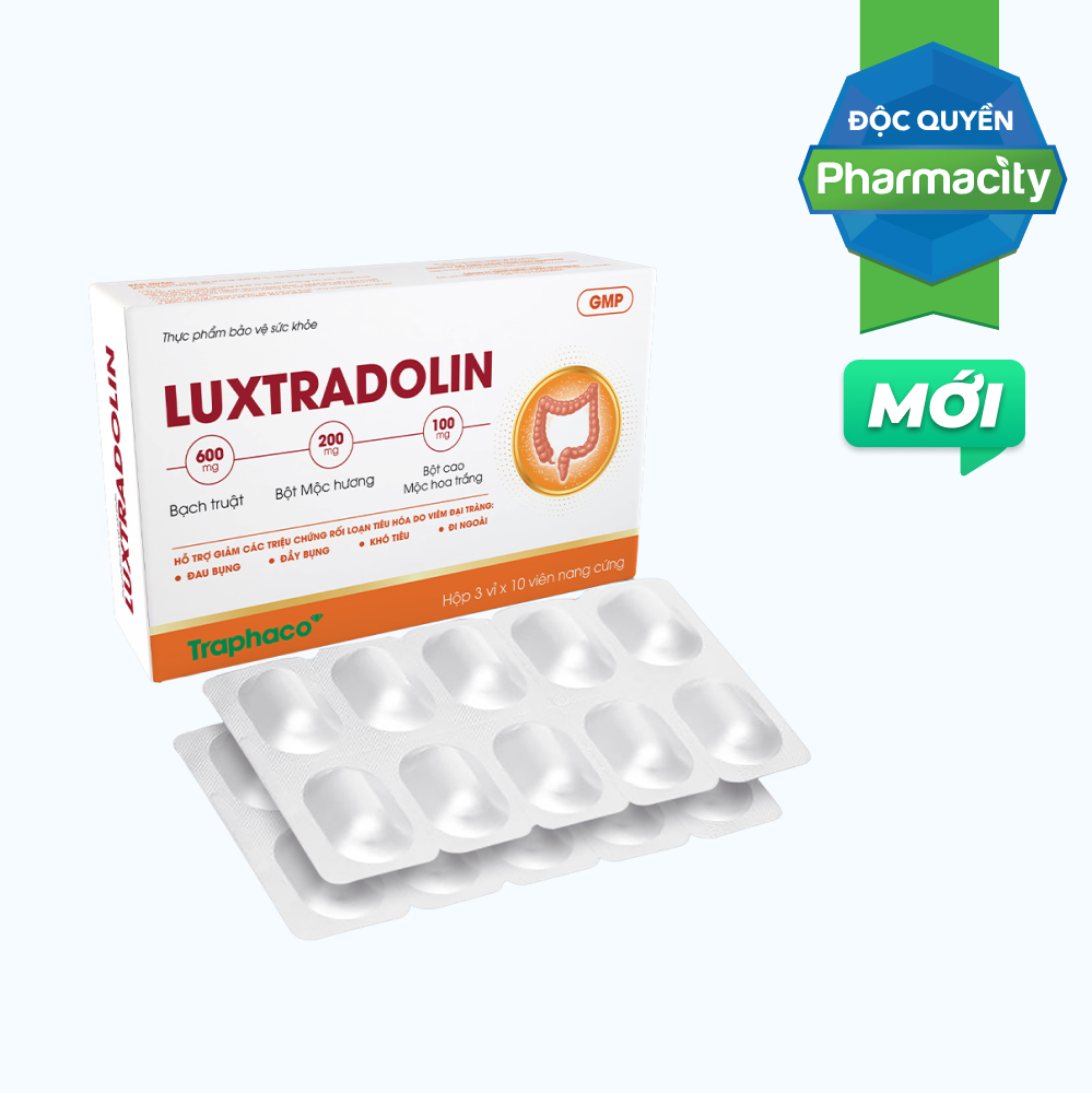 Thực Phẩm Bảo Vệ Sức Khỏe LUXTRADOLIN Hỗ Trợ Giảm Các Triệu Chứng Rối Loạn Tiêu Hóa