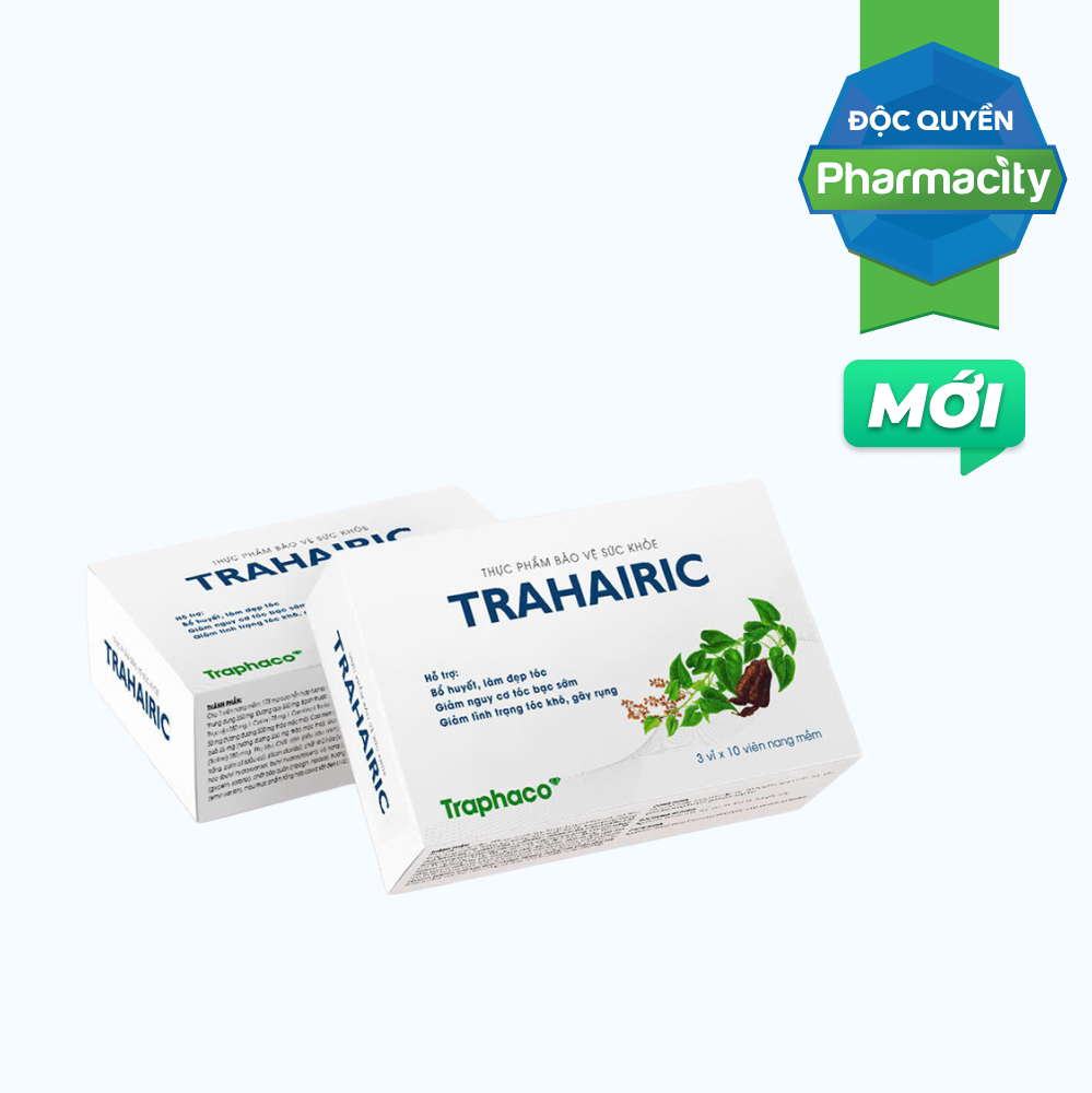 Thực Phẩm Bảo Vệ Sức Khỏe TRAHAIRIC Hỗ Trợ Giảm Nguy Cơ Tóc Bạc, Khô Tóc, Gãy Rụng