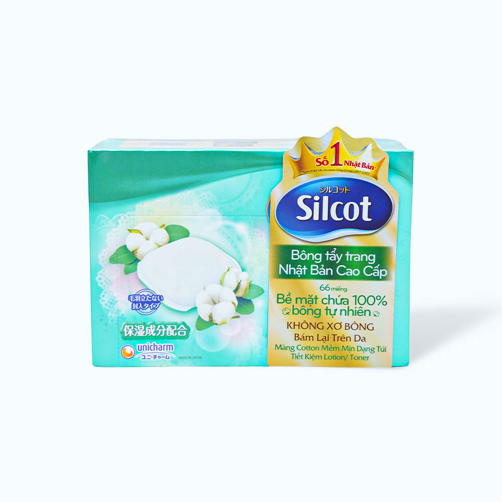 COMBO 5 hộp Bông Tẩy Trang SILCOT Soft Touch Premium Cotton Cao Cấp (Hộp 66 Miếng)