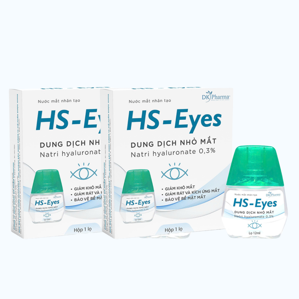 Combo 2 Chai HS Eyes Dung Dich Nhỏ Mắt Natri Hyaluronate 0.3% (Chai x 12ml)