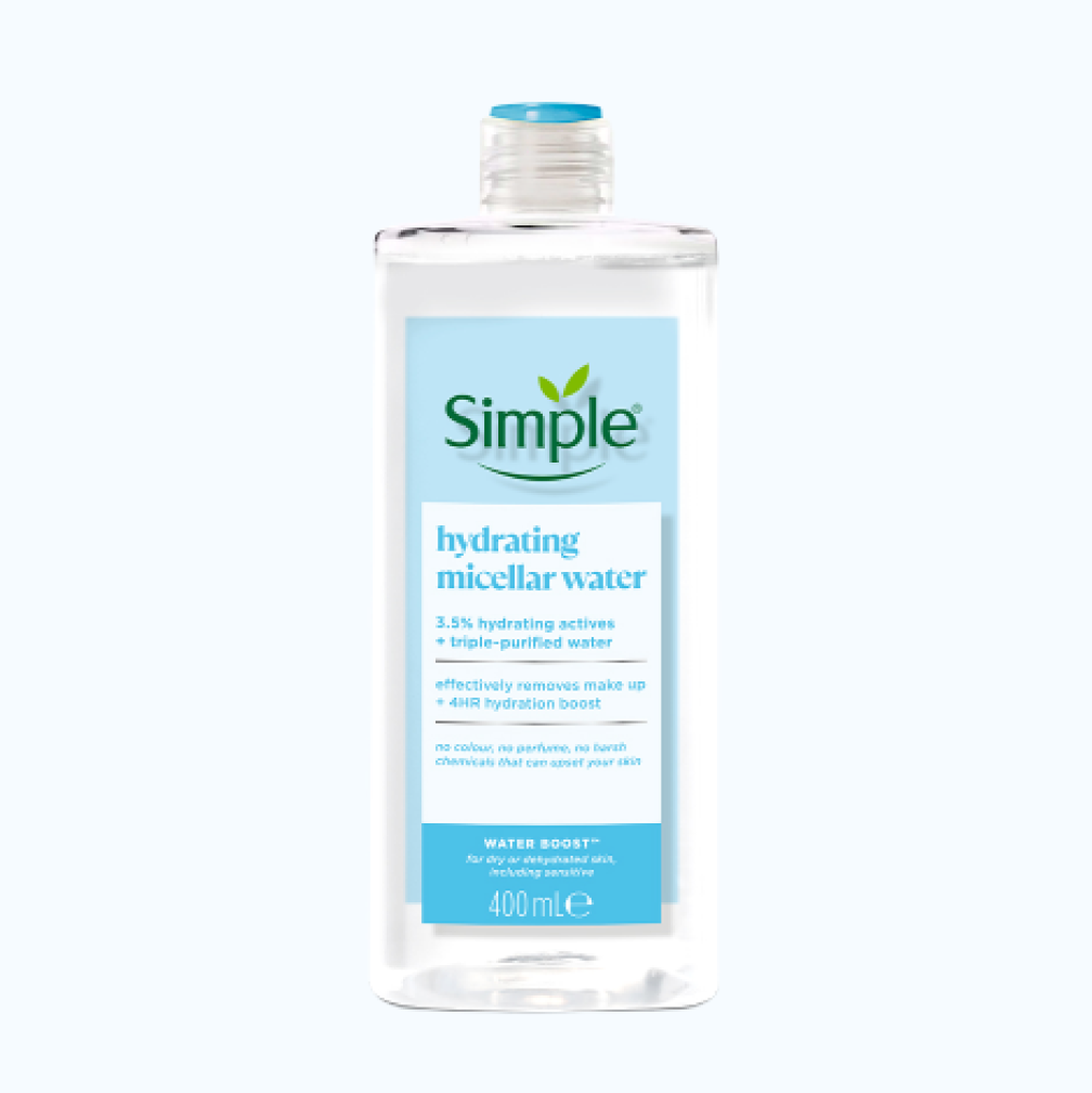 Nước Tẩy Trang Simple Dịu Nhẹ Làm Sạch Lớp Trang Điểm Và Cấp Ẩm Cho Da 400ml