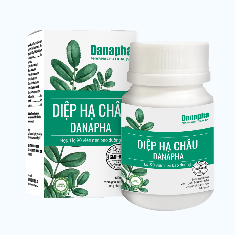 Thuốc bao đường Diệp hạ châu 250mg hạ men gan, tăng cường chức năng gan, bổ gan (chai 90 viên)