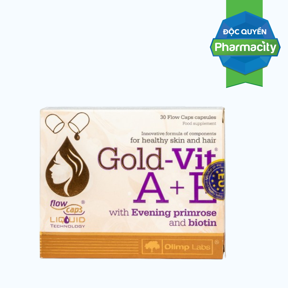 OLIMP LABS Gold-Vit A+E giúp khỏe da và tóc (Hộp 30 viên)