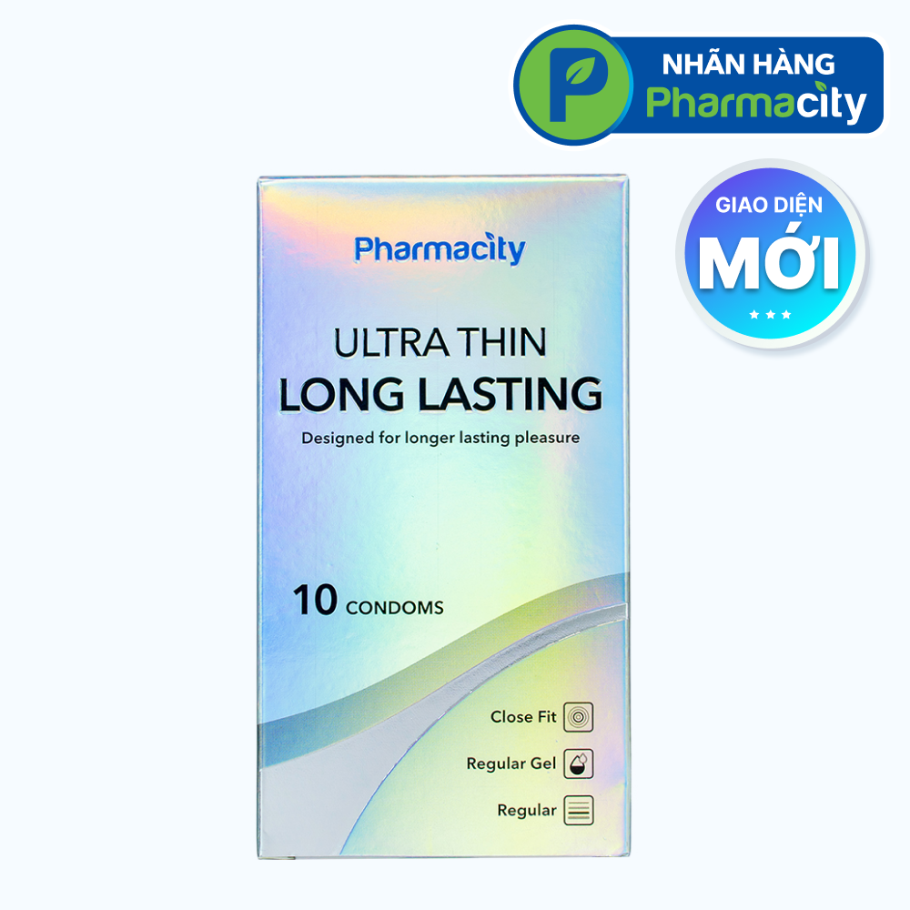 Pharmacity Bao cao su Ultra Thin Long Lasting (10 cái/hộp)