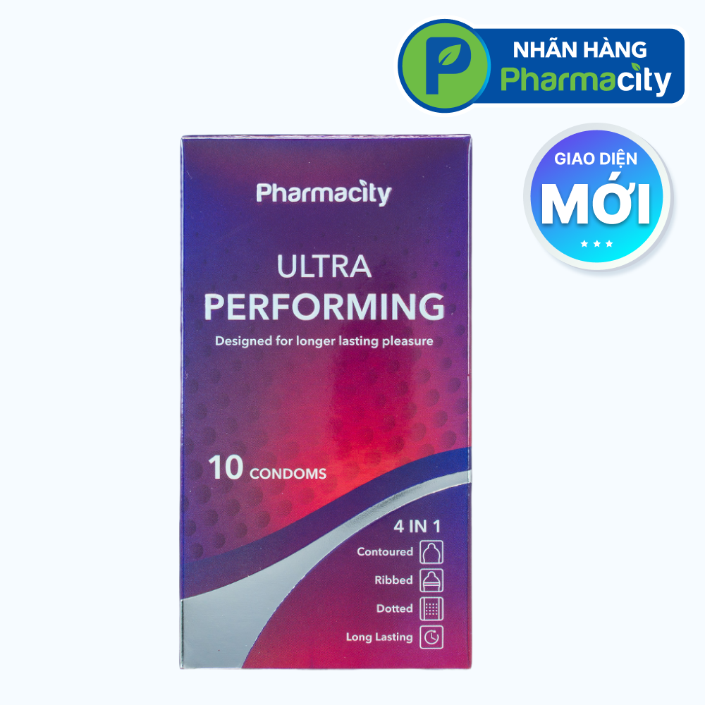 Pharmacity Bao cao su Ultra Performing (10 cái/hộp)