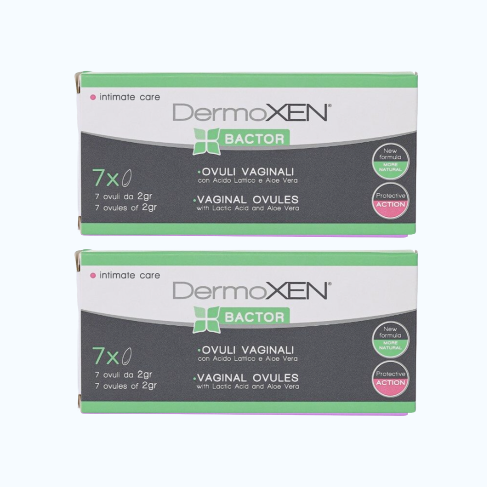 Combo 2 Hộp Dermoxen Bactor Viên Đặt Âm Đạo Hỗ Trợ Giảm Viêm Nhiễm