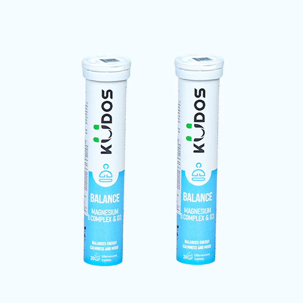 Combo 2 KUDOS Balance Magnesium, B Complex & D3 H.Tro Giam Cang Thang (Tuyp 20Vien)