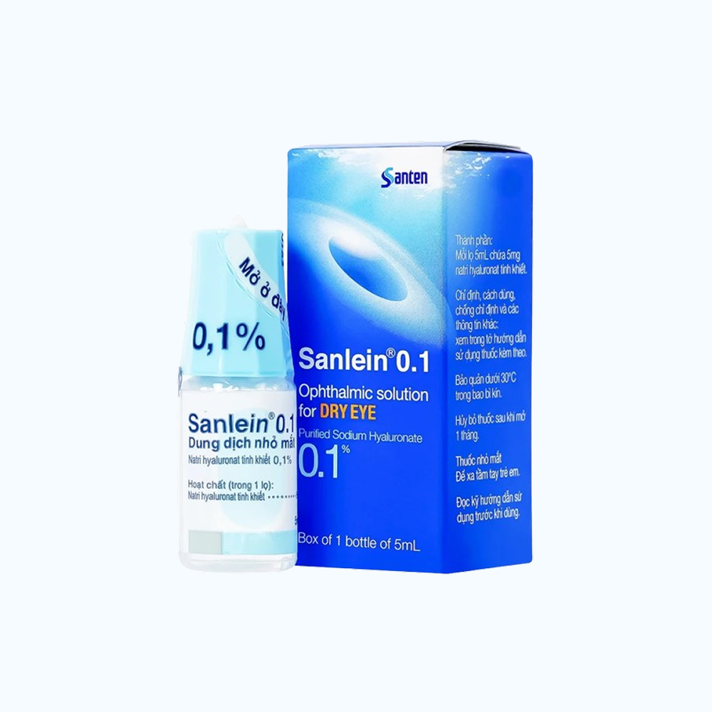 Thuốc Sanlein Eye Drop 0.1% điều trị rối loạn biểu mô kết - giác mạc (Chai 5ml)