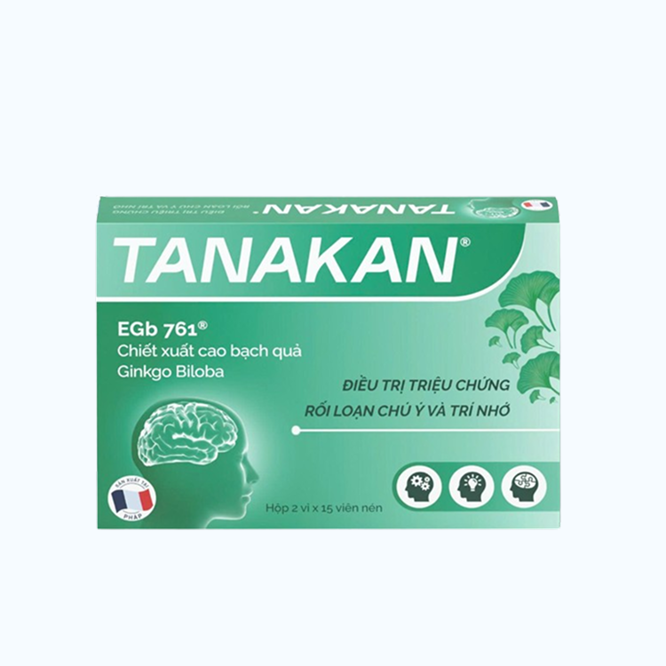 Tanakan 40mg của Pháp trị rối loạn nhận thức (2 vỉ x 15 viên)