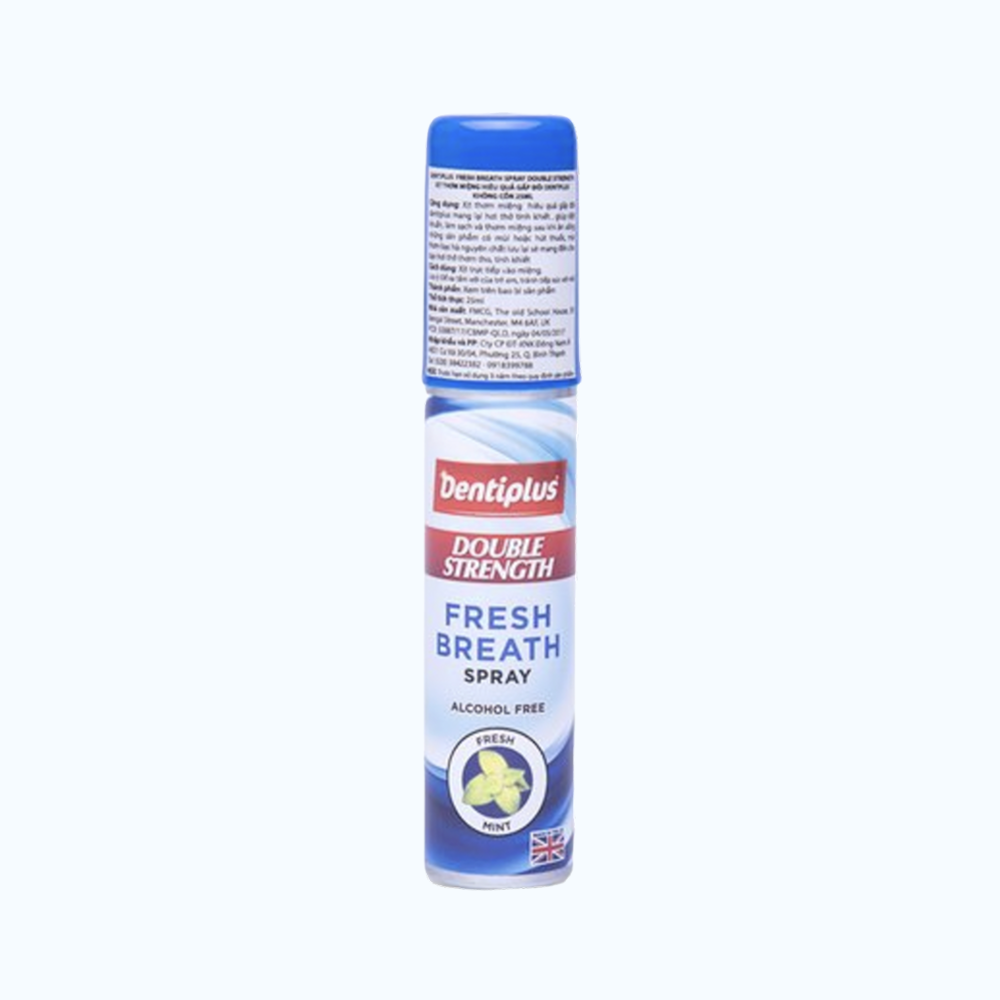 Xịt Thơm Miệng DENTIPLUS Hiệu Quả Gấp Đôi chai (25ml)
